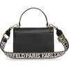 image:imageKARL LAGERFELD Womens Simone Solid Satchel CrossbodyBlack