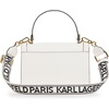 image:imageKARL LAGERFELD Womens Simone Solid Satchel CrossbodyWhite