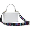 image:imageKARL LAGERFELD Womens Simone Studded Camera CrossbodyWhiteStone