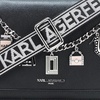 image:imageKARL LAGERFELD Womens Simone Studded Satchel CrossbodyBlackPearl