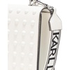 image:imageKARL LAGERFELD Womens Simone Studded Satchel CrossbodyWhite