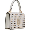 image:imageKARL LAGERFELD Womens Simone Studded Satchel CrossbodyWinter WhiteMulti