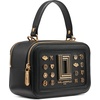 image:imageKARL LAGERFELD Womens Simone Top Zip Pins CrossbodyBlackFuschia