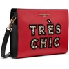 image:imageKARL LAGERFELD Womens Studded Karolina Wallet CrossbodyCrimson