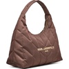 image:imageKARL LAGERFELD Womens Voyage Hobo Bag With LogoDark Chocolate