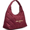 image:imageKARL LAGERFELD Womens Voyage Hobo Bag With LogoWine