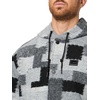image:imageKARL LAGERFELD mens Patterned Chest Logo Wool Patchwork JacketBlkWht