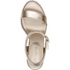 image:imageKARL LAGERFELD womens Calzona Wedge Sandal With Pearl EmbellishmentsWhite Gold