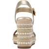 image:imageKARL LAGERFELD womens Calzona Wedge Sandal With Pearl EmbellishmentsWhite Gold