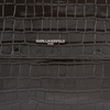 image:imageKARL LAGERFELD womens Charlotte SatchelBlack Crocodile