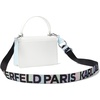 image:imageKARL LAGERFELD womens Simone Studded Satchel CrossbodyIvoryCandy