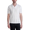 image:imageKarl Lagerfeld Mens Johnny Collar Knit Polo Short Sleeve TopWhite