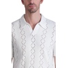 image:imageKarl Lagerfeld Mens Johnny Collar Knit Polo Short Sleeve TopWhite