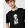 image:imageKarl Lagerfeld Mens Karl Character with Headphones Short Sleeve Crew Neck ShirtBlack