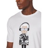 image:imageKarl Lagerfeld Mens Karl Character with Headphones Short Sleeve Crew Neck ShirtWhite