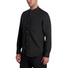 image:imageKarl Lagerfeld Mens Mandarin Collar Long Sleeve Lt Weight ShirtBlack