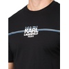 image:imageKarl Lagerfeld Mens Pullover Short Sleeve Race Stripe Logo TShirtBlack