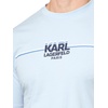 image:imageKarl Lagerfeld Mens Pullover Short Sleeve Race Stripe Logo TShirtLight Blue