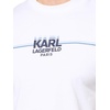image:imageKarl Lagerfeld Mens Pullover Short Sleeve Race Stripe Logo TShirtWhite