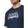 image:imageKarl Lagerfeld Mens Pullover Short Sleeve UNeck Dripping Logo TShirtNavy Blazer