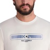 image:imageKarl Lagerfeld Mens Short Sleeve Crewneck Karl Stripe Graphic Design TShirtWhite