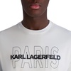 image:imageKarl Lagerfeld Mens Short Sleeve Crewneck Paris Logo Graphic Design TShirtWhite