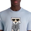 image:imageKarl Lagerfeld Mens Short Sleeve Graphic Crewneck TShirtLt Blue