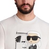 image:imageKarl Lagerfeld Mens Short Sleeve Karl Choupette Crewneck Graphic Design TShirtWhite