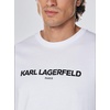 image:imageKarl Lagerfeld Paris Mens Soft Crew Neck Tonal Logo Short Sleeve TShirtWhite Legacy
