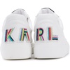 image:imageKarl Lagerfeld Paris Womens Calico Patch Laceup Everyday SneakerSneakerBright White