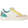 image:imageKarl Lagerfeld Paris Womens Calico Patch Laceup Everyday SneakerSneakerWhiteAqua