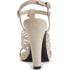 image:imageKarl Lagerfeld Paris Womens Cicely Strappy Dress Heeled SandalNaturalSilver