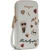 image:imageKarl Lagerfeld Paris Womens Maybelle Phone CrossbodyMultiWhite