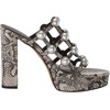 image:imageKarl Lagerfeld Paris womens Addica Pearls Platform Heel SandalBlackWhite