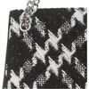 image:imageKarl Lagerfeld Paris womens Charlotte Chain ToteBlackWhite Houndstooth