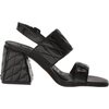 image:imageKarl Lagerfeld Paris womens Sarina Quilted Open Toe Leather Heeled SandalBlack Quilted