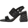 image:imageKarl Lagerfeld Paris womens Sarina Quilted Open Toe Leather Heeled SandalBlack Quilted