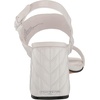 image:imageKarl Lagerfeld Paris womens Sarina Quilted Open Toe Leather Heeled SandalBright White Quilted