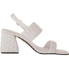 image:imageKarl Lagerfeld Paris womens Sarina Quilted Open Toe Leather Heeled SandalBright White Quilted
