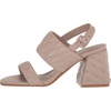 image:imageKarl Lagerfeld Paris womens Sarina Quilted Open Toe Leather Heeled SandalDune Pink