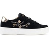 image:imageKarl Lagerfeld Womens Cate Sayings Everyday Lace Up SneakerBlackChampagne