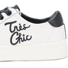 image:imageKarl Lagerfeld Womens Cate Sayings Everyday Lace Up SneakerBright WhiteBlack