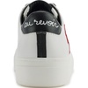 image:imageKarl Lagerfeld Womens Cate Sayings Everyday Lace Up SneakerBright WhiteRed Plum