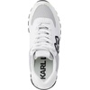 image:imageKarl Lagerfeld Womens Cushioned Insole Everyday Mayu  Lace Up SneakerSilverWhite