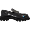image:imageKarl Lagerfeld Womens Gaston Lug Sole Loafer with Pin EmbellishmentsBlack