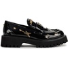 image:imageKarl Lagerfeld Womens Gaston Lug Sole Loafer with Pin EmbellishmentsBlackBlack