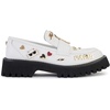 image:imageKarl Lagerfeld Womens Gaston Lug Sole Loafer with Pin EmbellishmentsBright White