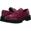 image:imageKarl Lagerfeld Womens Gaston Lug Sole Loafer with Pin EmbellishmentsRed Plum