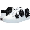 image:imageKarl Lagerfeld Womens Georgia Sneaker with Flower EmbellishmentsBright WhiteBlack