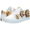 image:imageKarl Lagerfeld Womens Georgia Sneaker with Flower EmbellishmentsBright WhiteGold